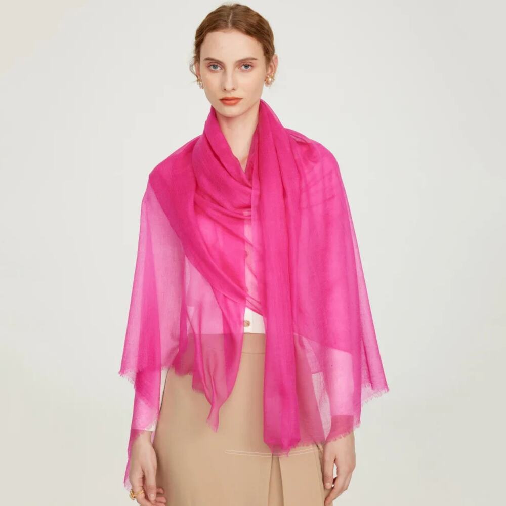 Cashmere Lightweight Sheer Rectangular Multifunct… - image 1